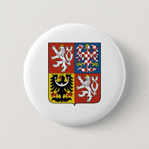 Czech Republic Official Coat Of Arms Heraldry Button