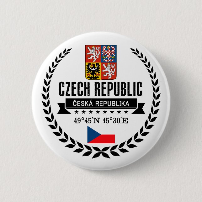 Czech Republic Pinback Button (Front)