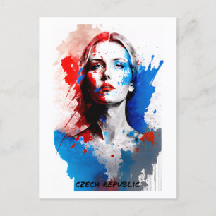 Czech Republic Postcard - Portrait Abstract