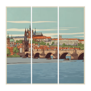 Czech Republic Prague Castle Triptych