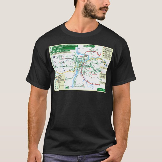Czech Republic  Prague  Praha  Metro Map  HD  T-Shirt (Front)