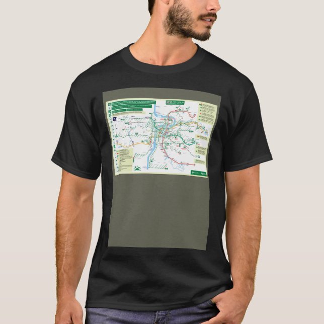 Czech Republic  Prague  Praha  Metro Map  HD T-Shirt (Front)