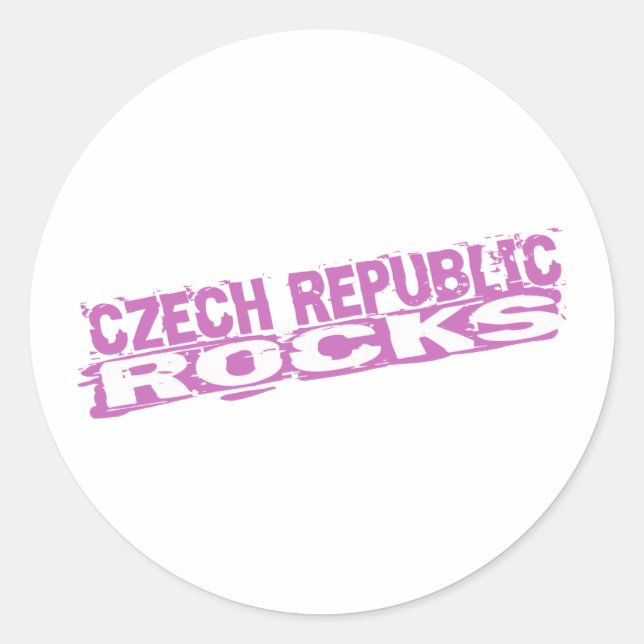 Czech Republic Rocks Classic Round Sticker (Front)