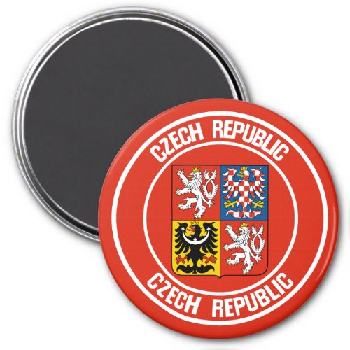 Czech Republic Round Emblem Magnet