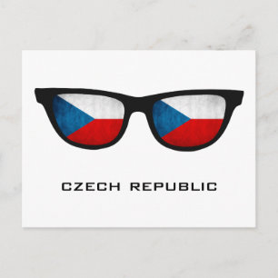 Czech Republic Shades custom text & color postcard