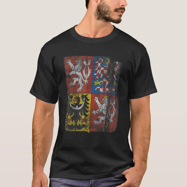 Czech Republic Symbol   Czech Republic Flag T-Shirt (Front)