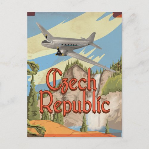 Czech Republic Vintage Travel Poster Postcard
