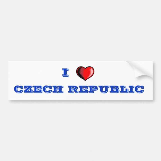 Czech RepublicI Love Czech Republic Bumper Sticker (Front)