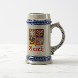 Czech Seal / Czechoslovakia Flag Beer Stein