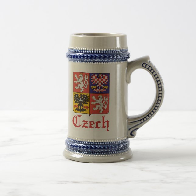 Czech Seal / Czechoslovakia Flag Beer Stein (Right)