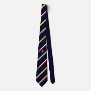 Czech stripes flag neck tie
