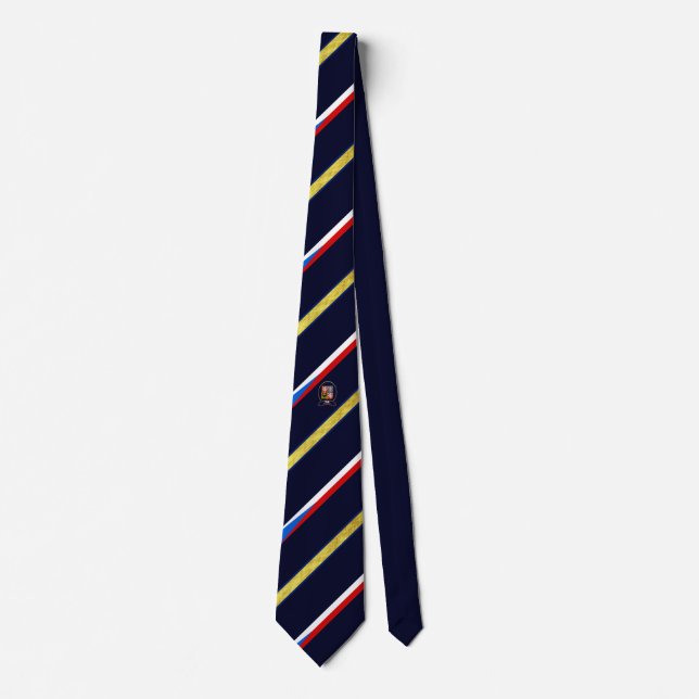 Czech stripes flag neck tie (Front)