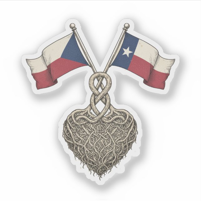 Czech-Texan Sticker (Front)