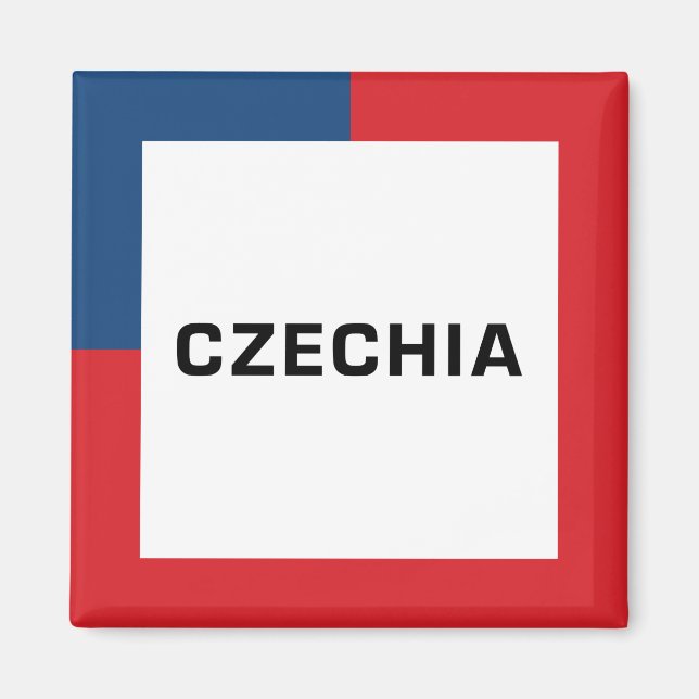 Czechia 01A - Flag Colors Magnet (Front)