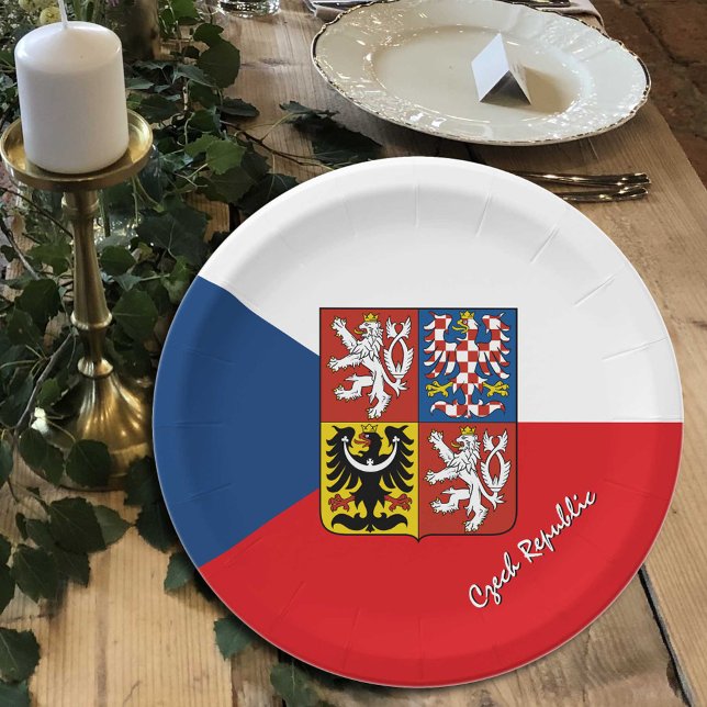 Czechia, Czech Flag - party, birthday /sports  Paper Plates (Creator Uploaded)