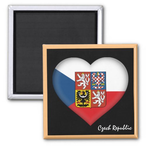 Czechia flag  Czech Heart Czech Republic sports Magnet