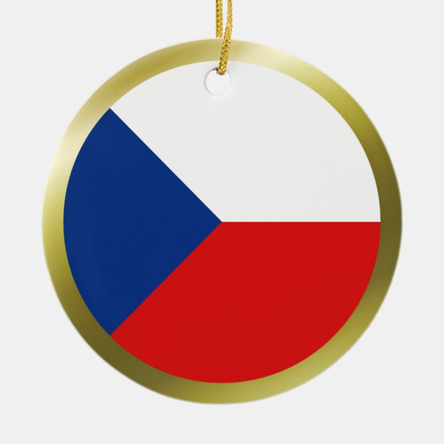 Czechia Flag Ornament (Front)