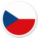 Czechia Flag Round Sticker