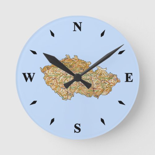 Czechia Map Clock