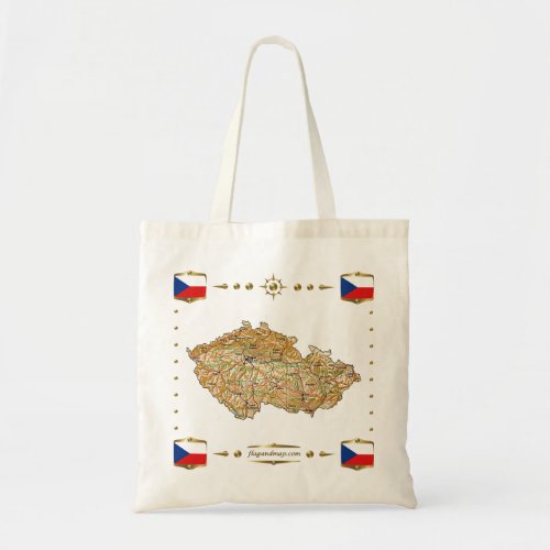 Czechia Map  Flags Bag