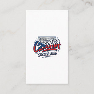 Czechia Soccer 2026 Soccer Bold Country Typography Business Card