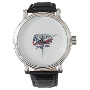 Czechia Soccer 2026 Soccer Bold Country Typography Watch