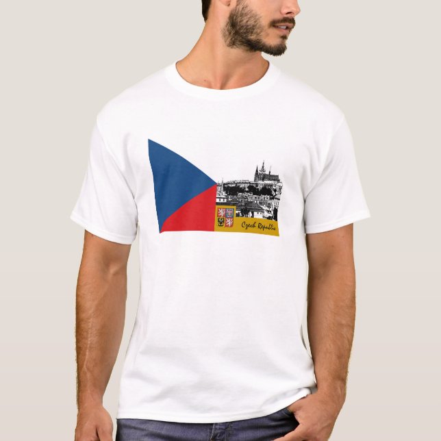 Czechia Tee, Prague & Czech Flag fashion T-Shirt (Front)