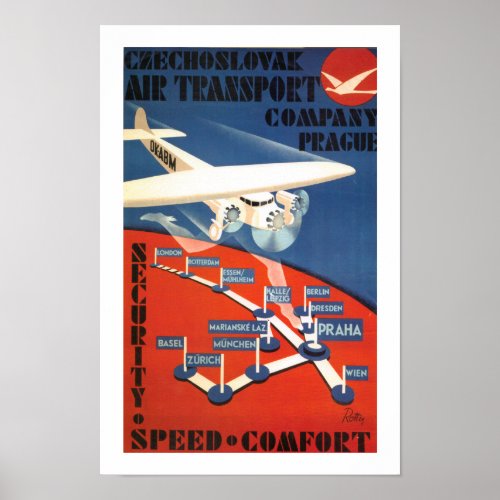 Czechoslovak Air Transport Poster