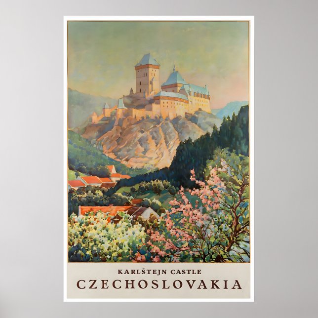 Czechoslovakia Art Poster Gift Travel Print (Front)
