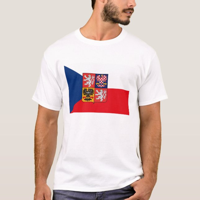 Czechoslovakian Flag (Czech Republic) T-shirt (Front)