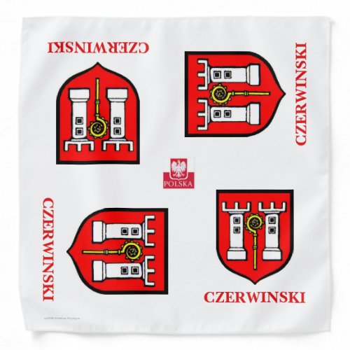 CZERWINSKI FAMILY CREST WITH POLISH FLAG BANDANA