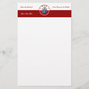 Czerwińskich Family Crest 5.5" x 8.5" Stationery