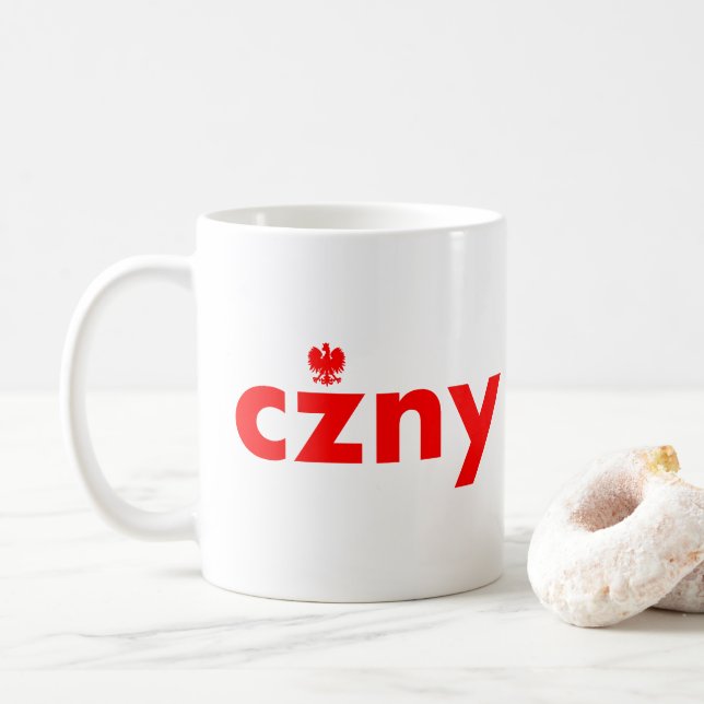 czny Polish Last Name Coffee Mug (With Donut)