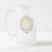 D20 Celtic Dragon DND Frosted Mug