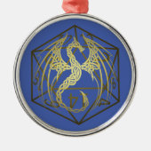 D20 Celtic Dragon DND  Ornament (Front)