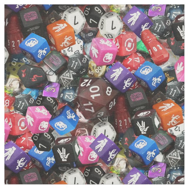 d20 dice fabric (Close Up)