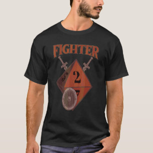 D20 Dice Fighter Rpg Class Tabletop Roleplaying Ga T-Shirt