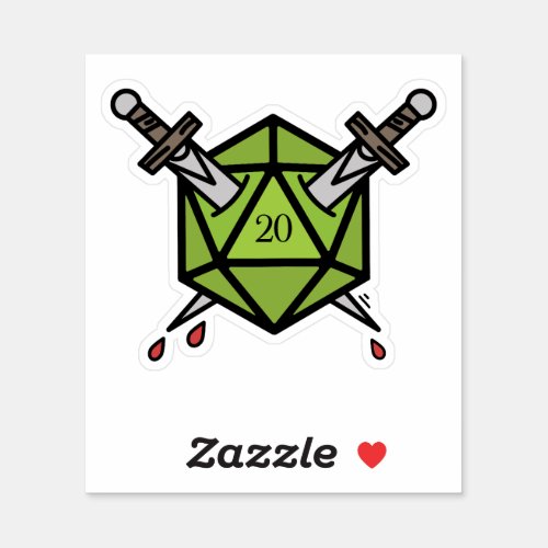 D20 Dice of the Rogue Sticker