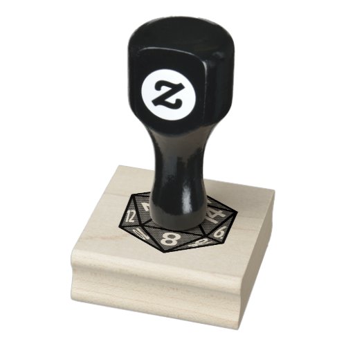 D20 Dice RPG Icon Rubber Stamp