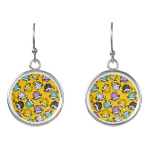 D20 Dice Set Pattern Earrings