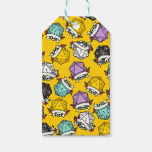 D20 Dice Set Pattern Gift Tags