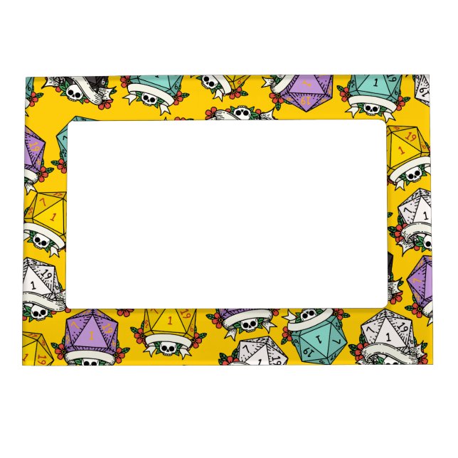D20 Dice Set Pattern Magnetic Frame (Front)