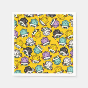 D20 Dice Set Pattern Napkins