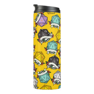 D20 Dice Set Pattern Thermal Tumbler