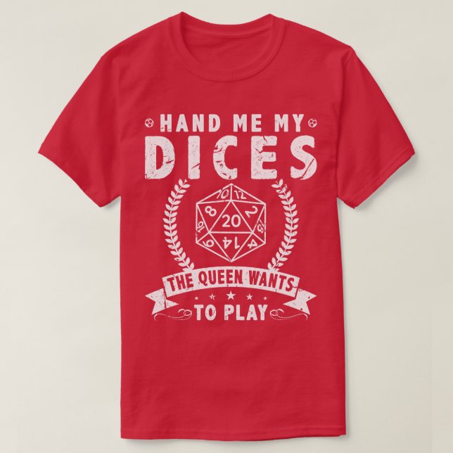 D20 Dice Tabletop RPG Roleplaying Gamer T-Shirt (Design Front)