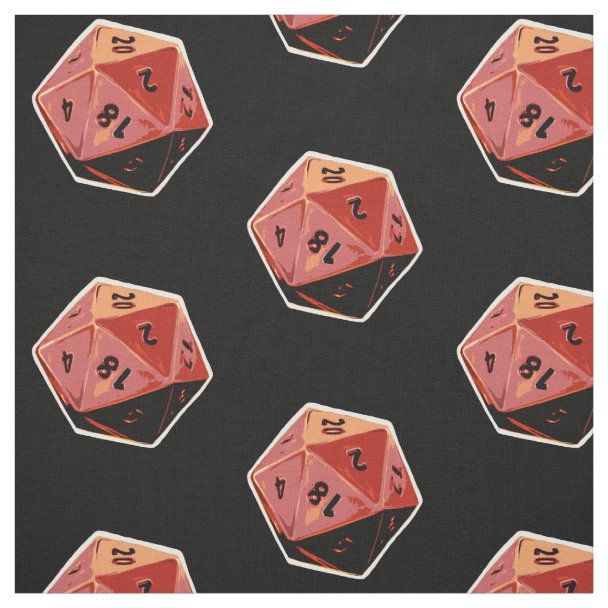 d20 dice fabric Zazzle