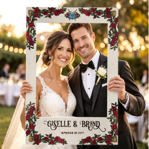 D20 Monogram RPG Wedding Selfie Frame
