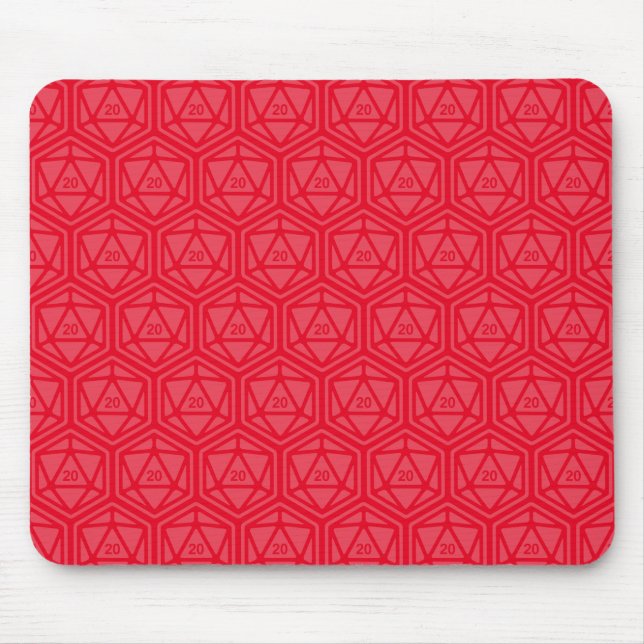 D20 Pattern Custom Background Color Mousepad (Front)