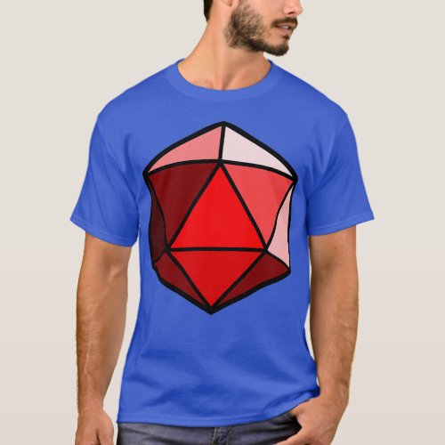 D20 Polyhedral Dice Red T_Shirt