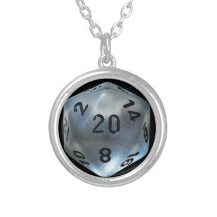 D20 SILVER PLATED NECKLACE